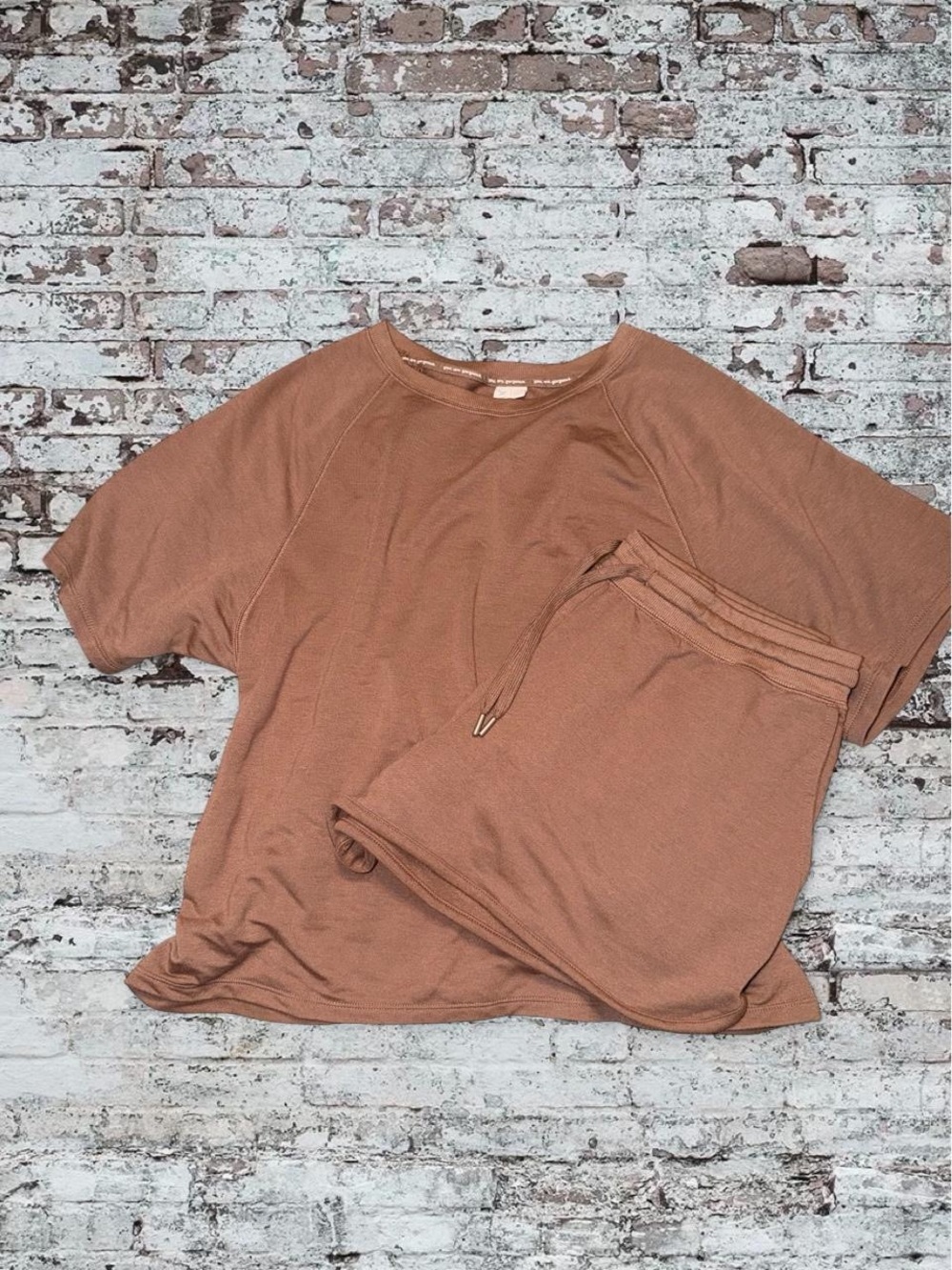 Everyday BrownFrench Terry Lounge Short Set